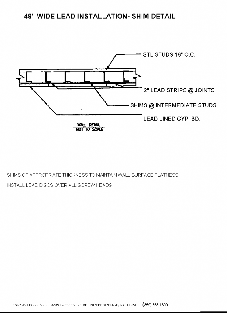 Lead Clad Drywall Specs Patson Lead Inc